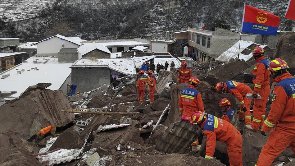 Alud en China. Foto: EFE