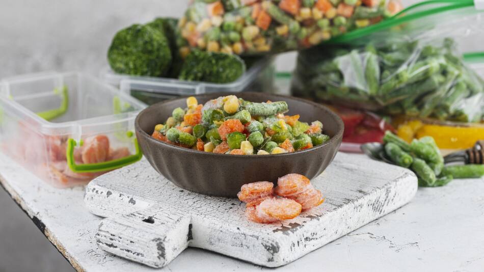 Cómo mantener los nutrientes esenciales de las verduras congeladas. Foto: Freepik.