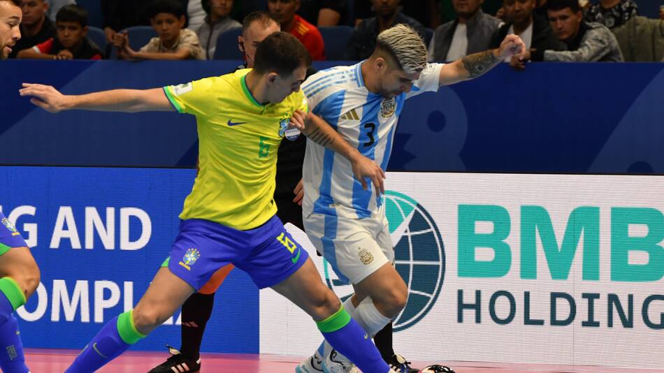 Argentina vs Brasil; final del Mundial de Futsal Uzbekistán 2024. Foto: X @Argentina