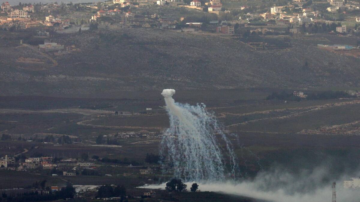 Ataque en la frontera entre El Líbano e Israel. Foto: EFE.