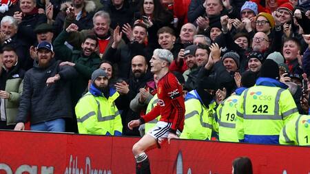 Alejandro Garnacho convirtió un doblete ante West Ham. Foto: Reuters.