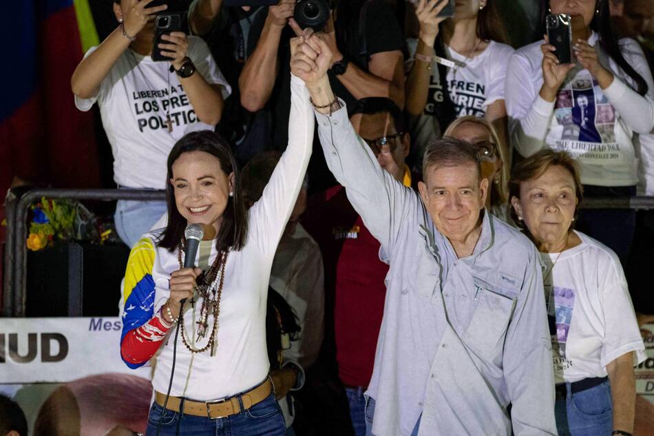 María Corina Machado y Edmundo González Urrutia. Foto: EFE.