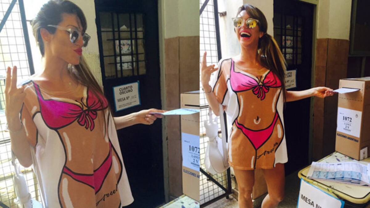 Vicky Xipolitakis votando