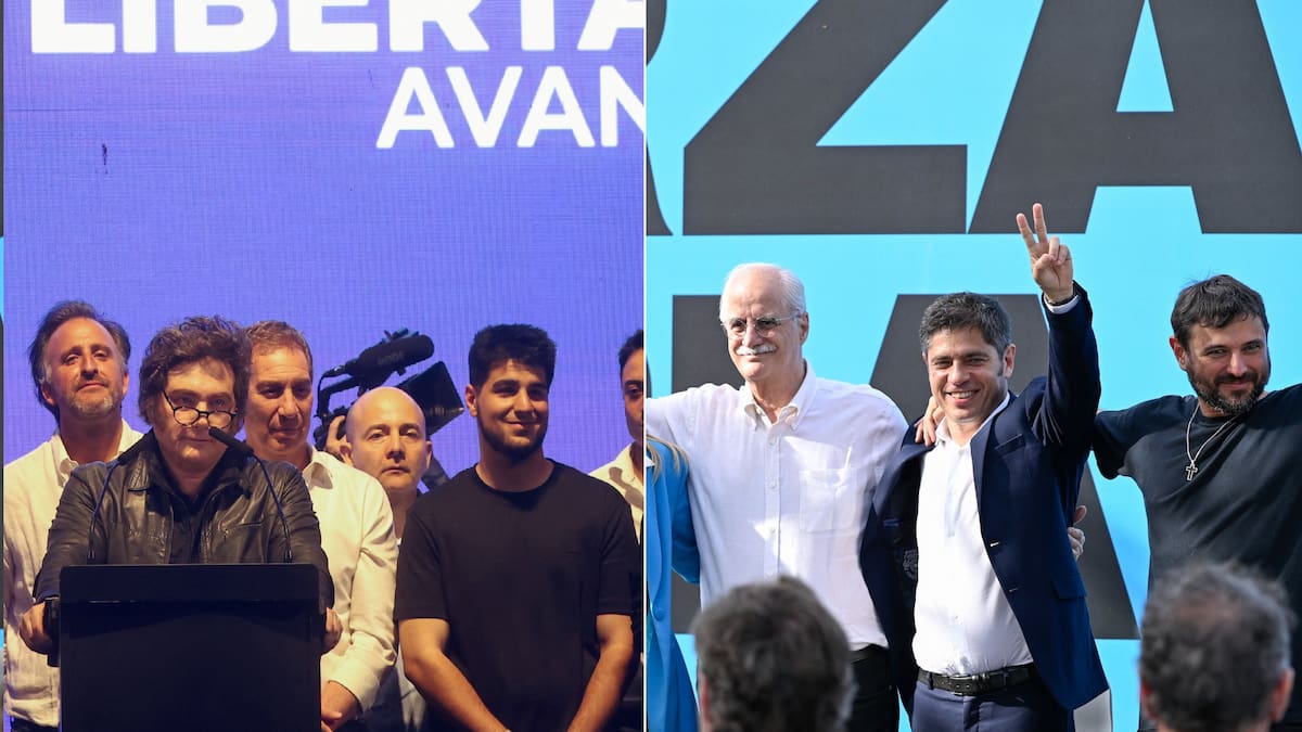 Cierres de campaña de La Libertad Avanza y Fuerza Patria.