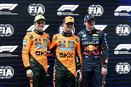 Podio de la clasificación para el Gran Premio de Australia. Foto: REUTERS.