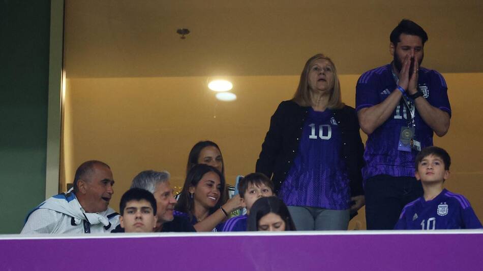 Familia de Messi en el estadio. Foto: Reuters