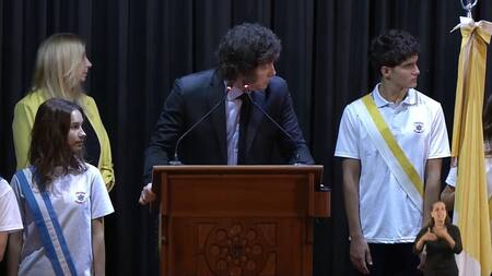 Un alumno se desmayó durante un discurso de Javier Milei.