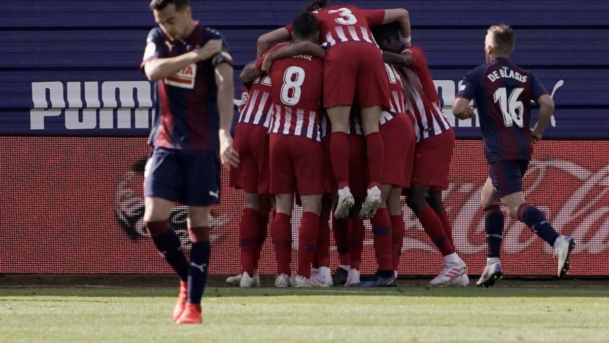 La Liga: Festejo del Atlético Madrid ante el Eibar (Reuters)