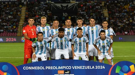 Formación Argentina vs. Uruguay, Preolímpico Venezuela 2024. Foto: X @Argentina.