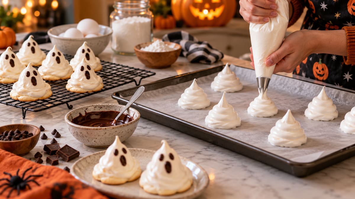 Fantasmas de merengue para comer este Halloween