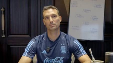 La intimidad de Lionel Scaloni antes del Mundial de Qatar. Foto: Captura de video.