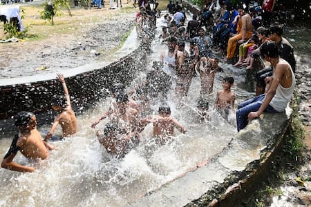 Ola de calor en Pakistán. Foto: AFP.