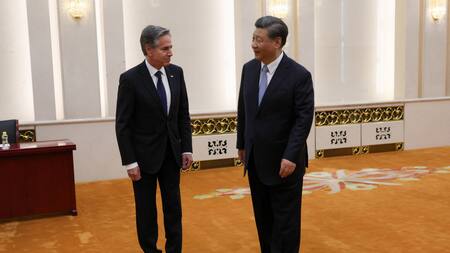 Encuentro de Antony Blinken con Xi Jinping. Foto: Reuters.