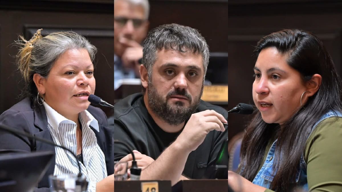 Facundo Tignanelli, Noelia Saavedra y Cintia Romero.