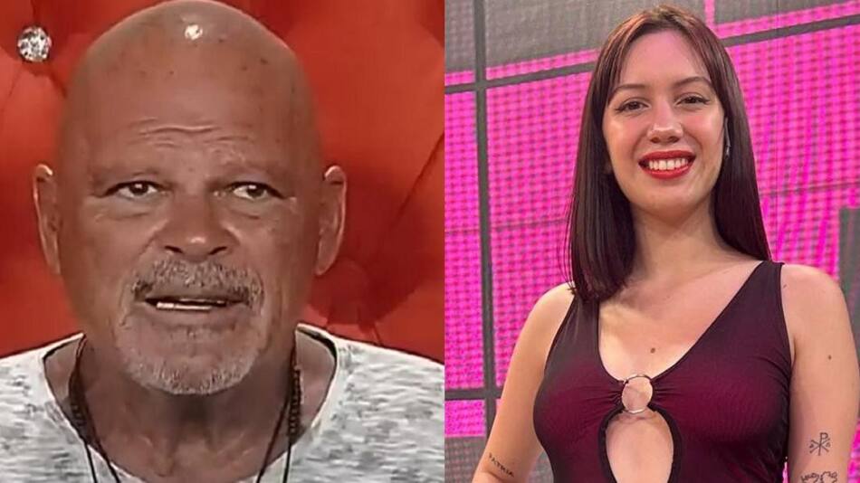 Alfa de Gran Hermano y Delfina Wagner. Fotos: captura Telefe - Twitter/delfinawagner_