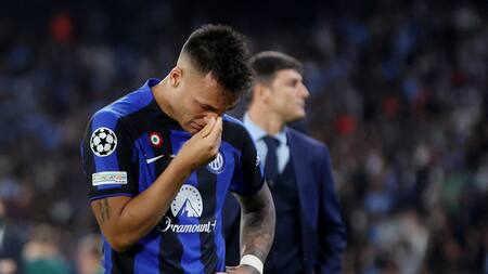 Lautaro Martínez, orgulloso con el desempeño de Inter de Milán. Foto: Reuters.