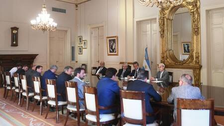 Reunión de Alberto Fernández con intendentes, NA