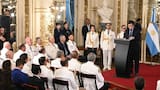 Javier Milei encabeza el acto de ascenso de las Fuerzas de Seguridad
