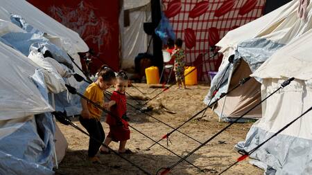 Niños palestinos en Gaza. Foto: Reuters.