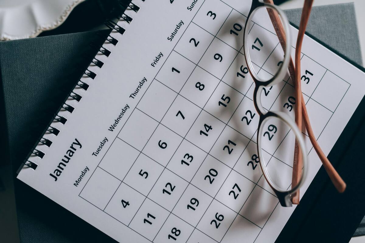 Calendario, feriado. Foto: Pexels.