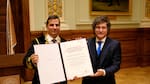 Javier Milei recibió el título “Civis Universitatis Honoris Causa” de la Universidad Ludovika en Hungría