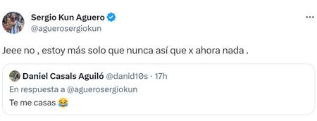 Los comentarios del Kun Agüero. Foto: Twitter.