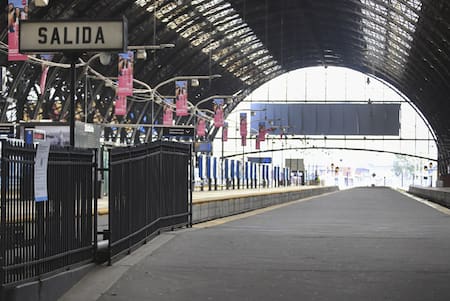 Estación de Retiro; tren de la línea Mitre. Foto: NA (Marcelo Capece)