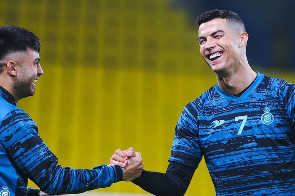 "Pity" Martínez y Cristiano Ronaldo en Arabia Saudita. Foto: Instagram @cristiano.