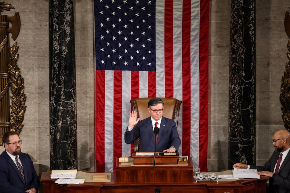 Mike Johnson, presidente de la Cámara de Representantes de EEUU. Foto: Reuters