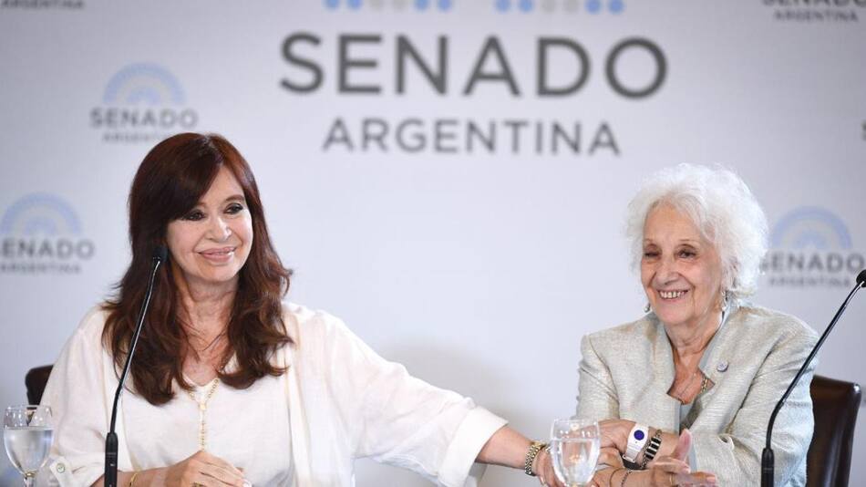 Cristina Kirchner y Estela de Carlotto. Foto: NA.