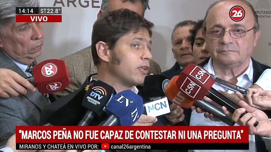 Axel Kicillof - Marcos Peña en el Congreso - Canal 26