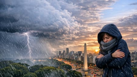 Giro abrupto del clima en Buenos Aires: lluvias, viento sur y baja de hasta 10 grados