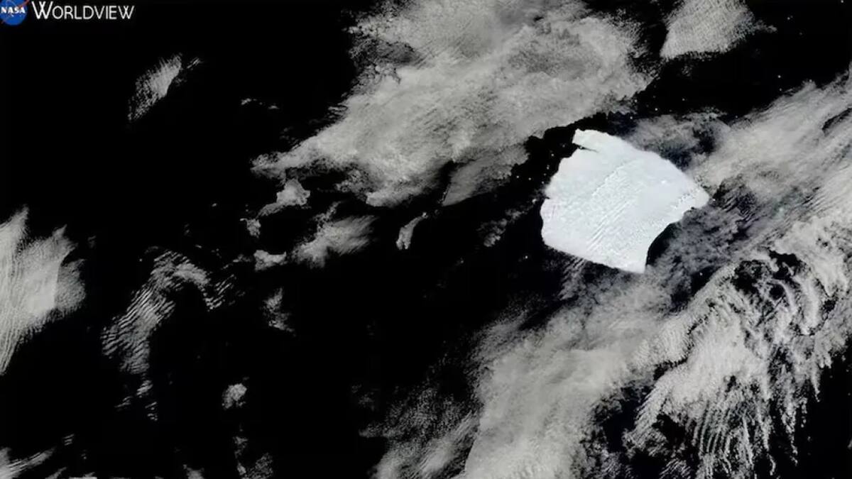El iceberg A23a. Foto: NASA.
