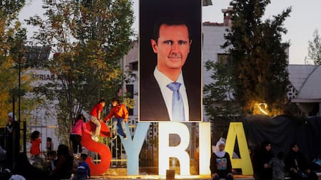Una imagen del expresidente sirio Bashar al-Asad. Foto: Reuters.