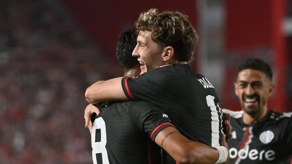 Triunfo de River ante Estudiantes por la Liga Profesional de Futbol. Foto: NA.