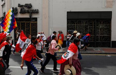 Jornada de manifestaciones en Perú. Foto: REUTERS