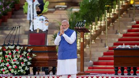 Modi juró como primer ministro de la India. Foto: EFE