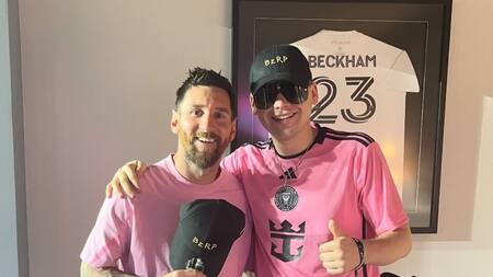 Bizarrap junto a Lionel Messi en Miami. Foto: Instagram @bizarrap.