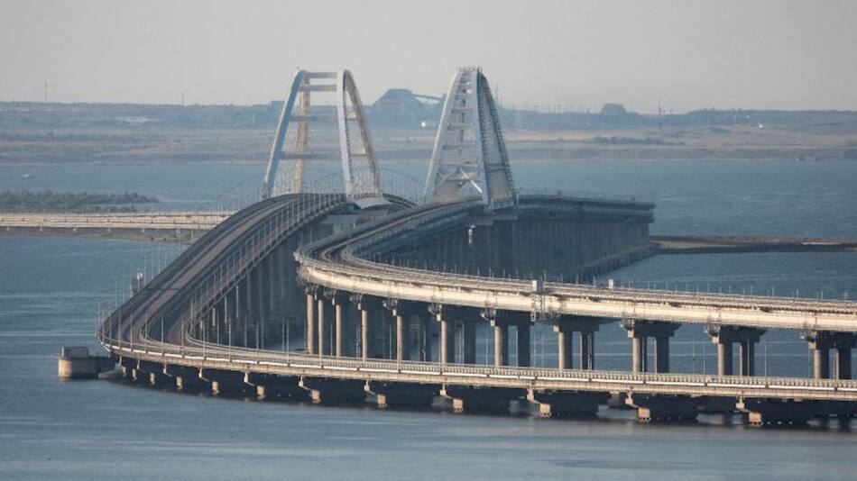 El puente de Kerch. La unión entre Rusia y la península de Crimea. Foto: Reuters.