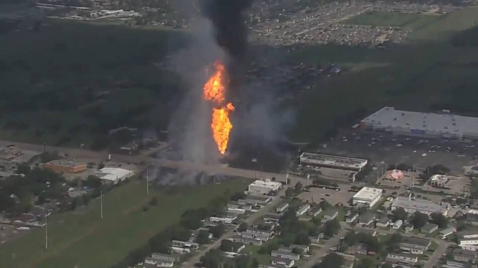 Explosión de la planta química de La Porte, Texas. Foto: Reuters.