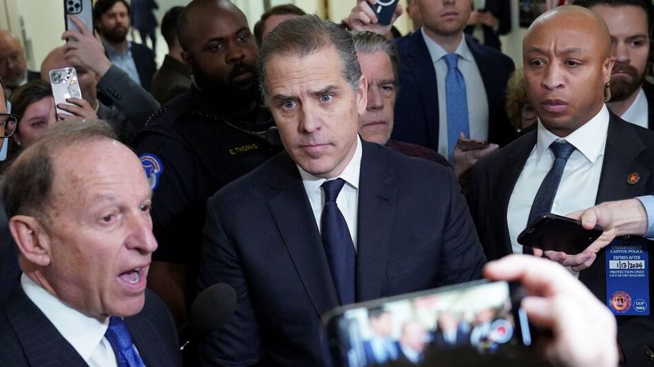 Hunter Biden está acusado de nueve imputaciones. Foto: Reuters.