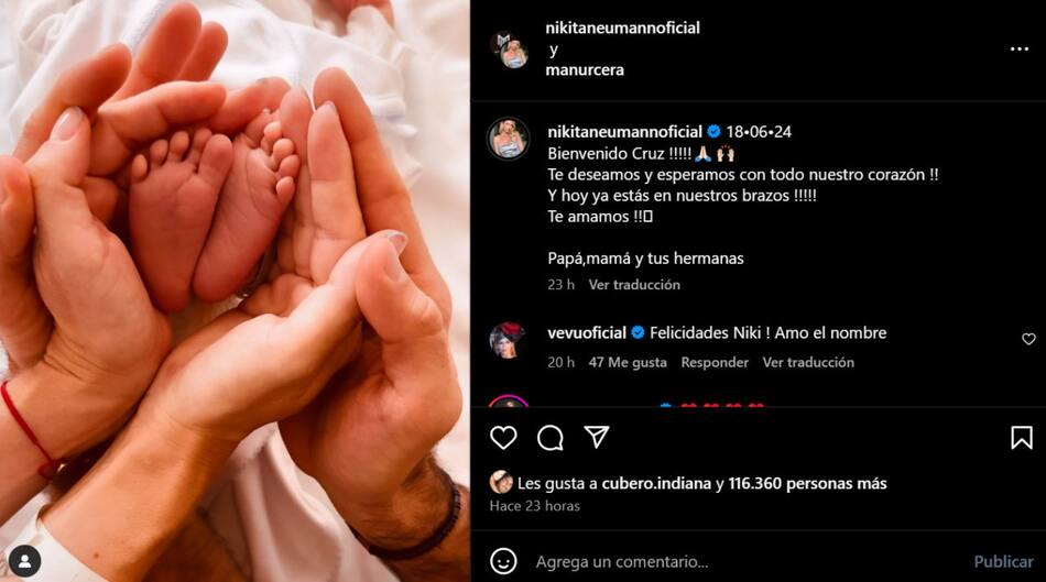 Así anunciaron la llegada de Cruz. Foto: Instagram.