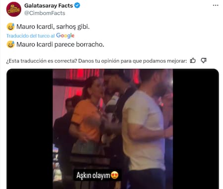 El comentario sobre el video de Icardi y la China. Foto: X.