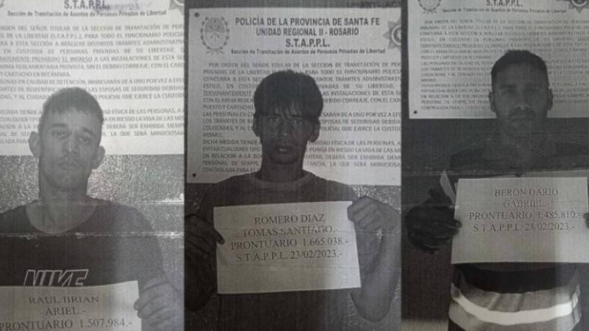 Presos fugados de una comisaría de Rosario. Foto: NA.