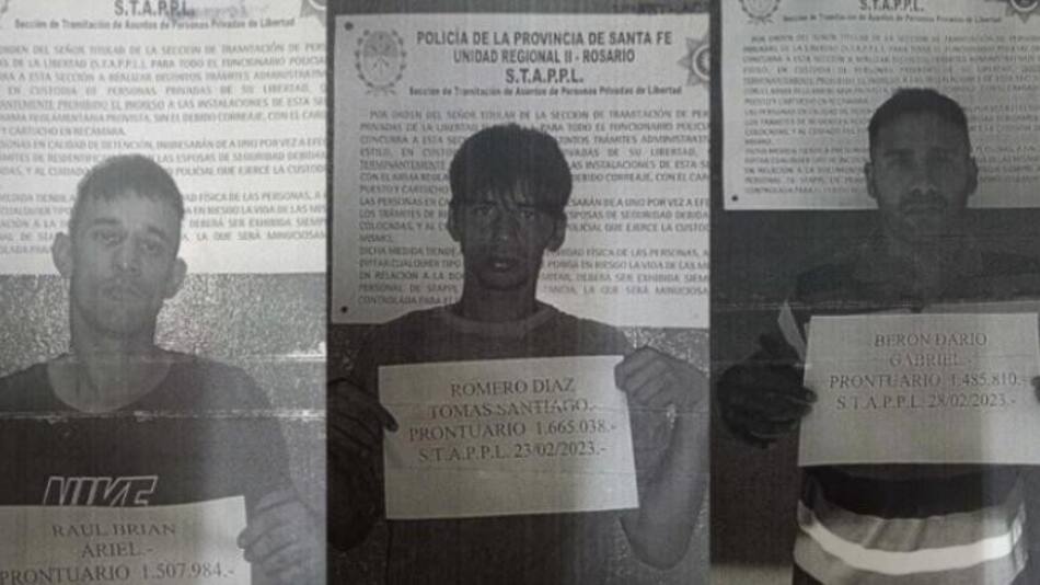 Presos fugados de una comisaría de Rosario. Foto: NA.