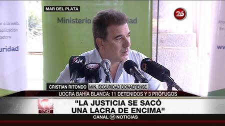 Cristian Ritondo detienen a sindicalistas de UOCRA Bahía Blanca