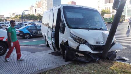Choque en la avenida 9 de Julio. Foto: X/bagliettoc
