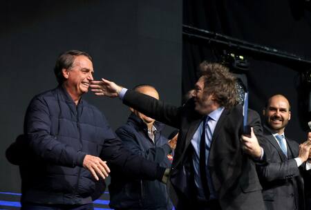 Javier Milei y Jair Bolsonaro. Foto: Reuters