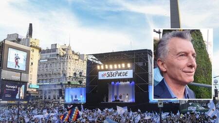 Mauricio Macri en la "Marcha del Millón", Obelisco, redes sociales