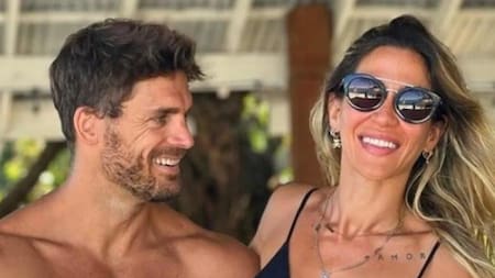 Jimena Barón junto a su pareja. Foto: NA.
